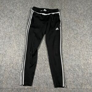 Adidas Women's Track Pants Size S (8-10) Black Drawstring Zipped Ankle